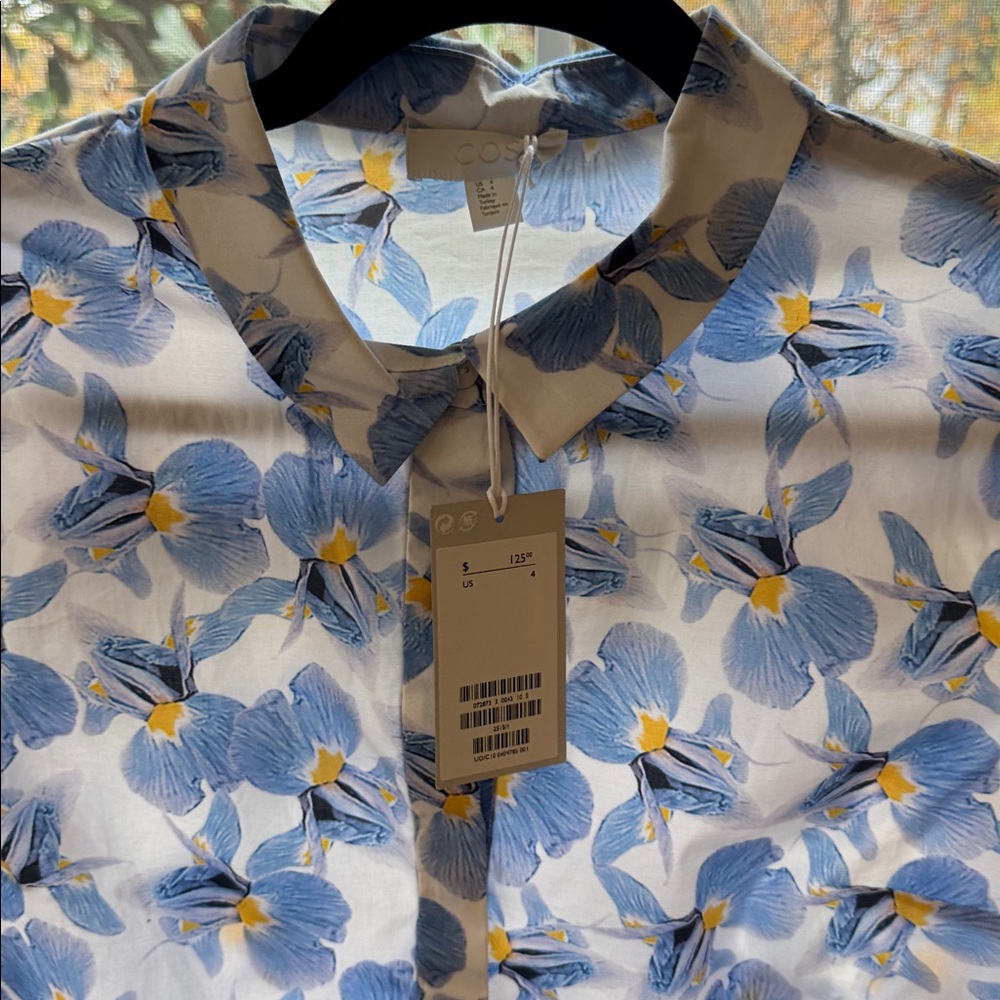 NWT COS Floral Print Collared Dress - Picture 3 of 6